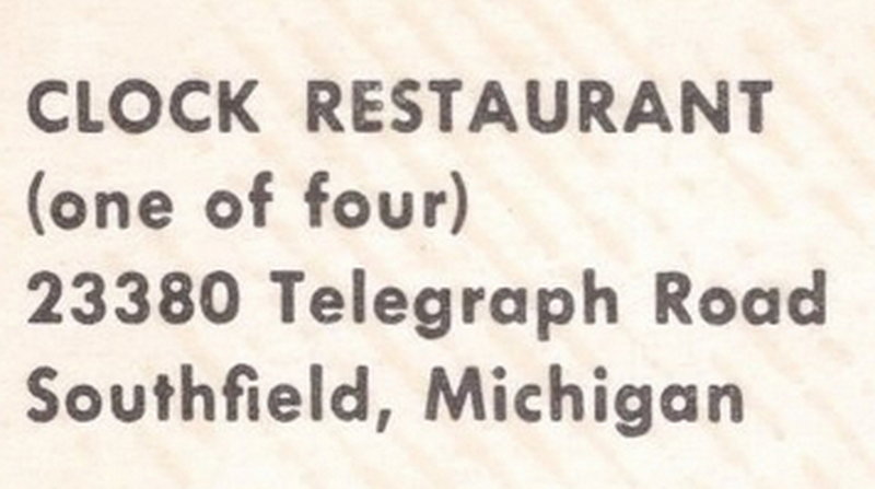 Clock Restaurant - Southfield - 23380 Telegraph Rd Postcard 2 (newer photo)